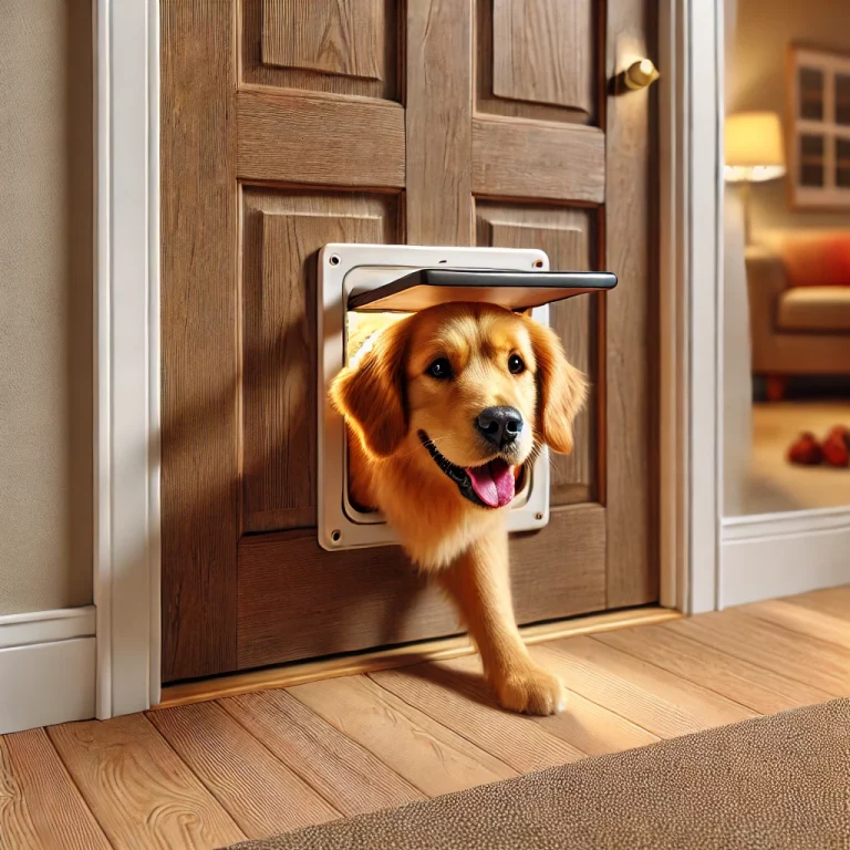 dog stuck in cat flap